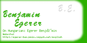 benjamin egerer business card